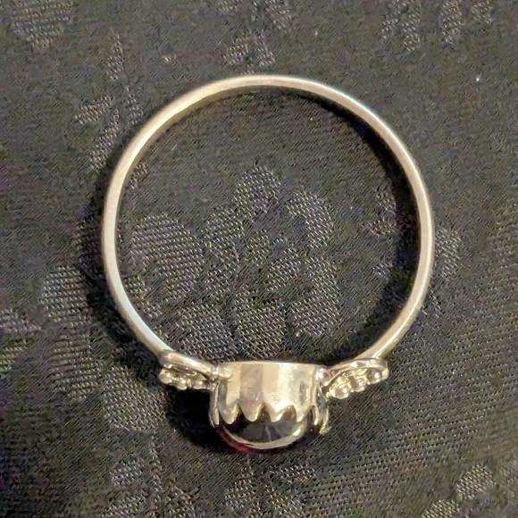 🆕 Unique 925 Sterling Silver Ring Genuine Garnet Ring Size 10 Solid Sterling - Picture 4 of 8